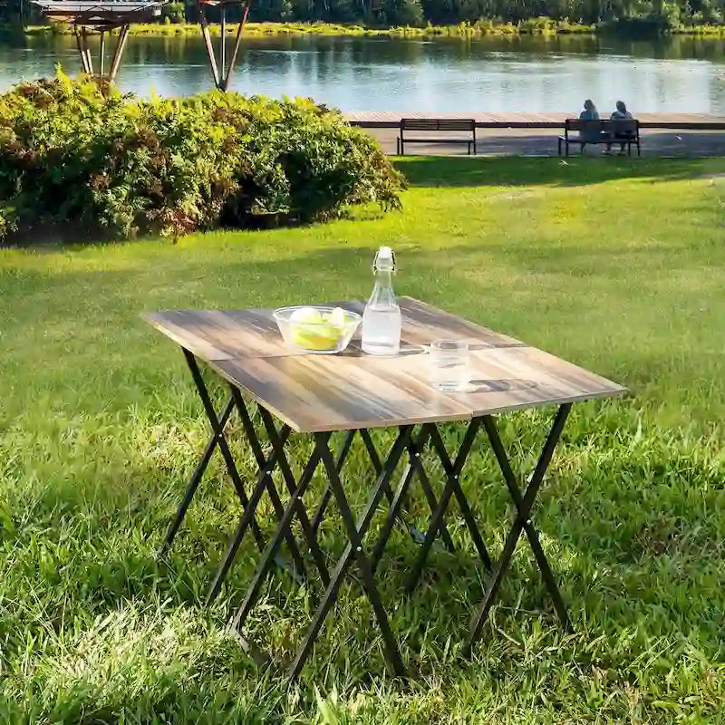 TV Trays for Eating Set of 4 Folding TV Dinner Tables for Small Space - 18.9L *14.2W * 26H