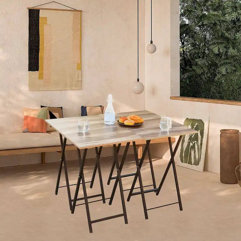 TV Trays for Eating Set of 4 Folding TV Dinner Tables for Small Space - 18.9L *14.2W * 26H