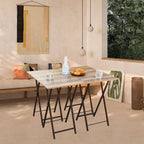TV Trays for Eating Set of 4 Folding TV Dinner Tables for Small Space - 18.9L *14.2W * 26H