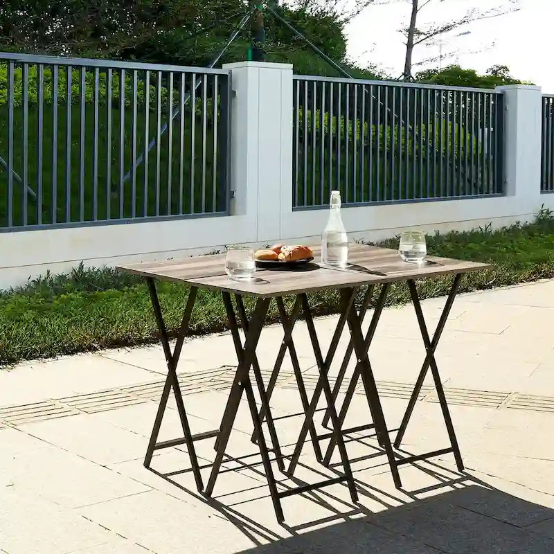 TV Trays for Eating Set of 4 Folding TV Dinner Tables for Small Space - 18.9L *14.2W * 26H