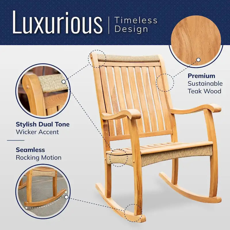 Cambridge Casual Marrakesh Teak Wood Outdoor Rocking chair