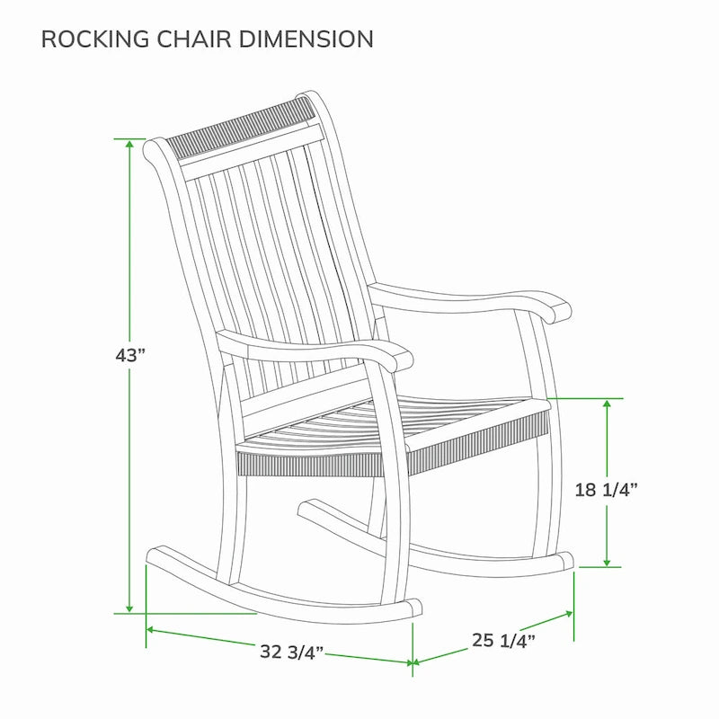 Cambridge Casual Marrakesh Teak Wood Outdoor Rocking chair