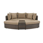 6-Piece Patio Outdoor Conversation Round Sofa Set