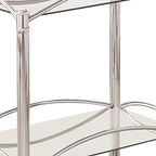 Beautiful Metal Serving Cart, Silver