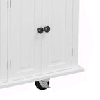 MDF Kitchen Cart with 4-Door and 2-Drawers, Spice Rack, Towel Rack