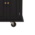 MDF Kitchen Cart with 4-Door and 2-Drawers, Spice Rack, Towel Rack