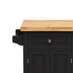 MDF Kitchen Cart with 4-Door and 2-Drawers, Spice Rack, Towel Rack