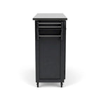 Create-a-Cart Black Kitchen Cart