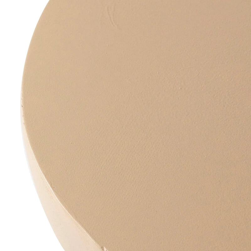 Sage 16-Inch Round Side Table in Fiberstone for Indoor and Outdoor Modern Weather Resistant End Table Hourglass Design