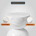 Sage 16-Inch Round Side Table in Fiberstone for Indoor and Outdoor Modern Weather Resistant End Table Hourglass Design
