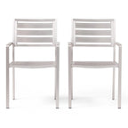 Outdoor Modern Aluminum Dining Chair,for Dining Room,Kitchen,Easy Assembly
