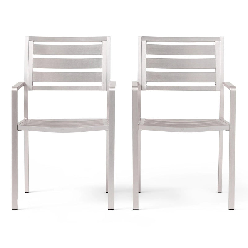 Outdoor Modern Aluminum Dining Chair,for Dining Room,Kitchen,Easy Assembly