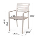 Outdoor Modern Aluminum Dining Chair,for Dining Room,Kitchen,Easy Assembly
