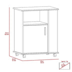 Kit Lower Microwave Cabinet, Single Door, Three Side Shelves-Black