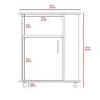 Kit Lower Microwave Cabinet, Single Door, Three Side Shelves-Black