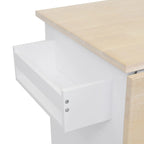Kitchen Island with Drop Leaf,with Spice Rack, Towel Rack