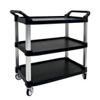 3 Layer Thickened Plastic Mobile Kitchen Cart with Metal Frame