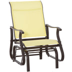 Outdoor Mesh Rocking Chair,Patio Swing Glider Chair with Steel Frame