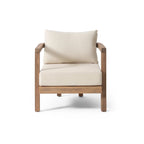 ( SET OF 2 )Outdoor Acacia Wood Patio Club Chair, Patio Furniture,Waterproof Thick Cushion Deep Seating for Porch