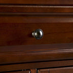 Crosley Cambridge Natural Wood Top Kitchen Island in Vintage Mahogany Finish - 18d x 51.5w x 34h