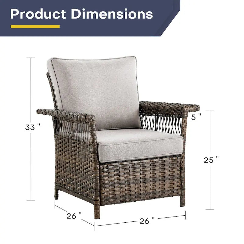 Gymojoy Swivel Rocking Chairs for Patio - Brown