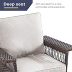 Gymojoy Swivel Rocking Chairs for Patio - Brown