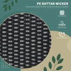4 PE Rattan Outdoor Dining Chairs with Cushions, Patio Wicker Dining Chairs with Backrests for Porch
