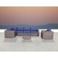 LSI 7 Piece Sectional Seating Group with Sunbrella Cushions