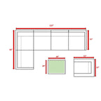 LSI 7 Piece Sectional Seating Group with Sunbrella Cushions