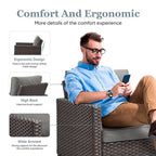 Patio Swivel Glider Chairs Single Chair - Brown