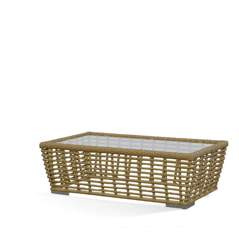 Renava Ko Tao Outdoor Glass & Wicker Coffee Table