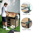 Moasis 54.3 Wicker Bar Cart