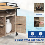 Moasis 54.3 Wicker Bar Cart