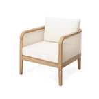 Set of 2,Outdoor Chair,Textilene Patio Furniture,Waterproof Thick Cushion Deep Seating,Weight Capacity 400lbs,Light Teak Finish
