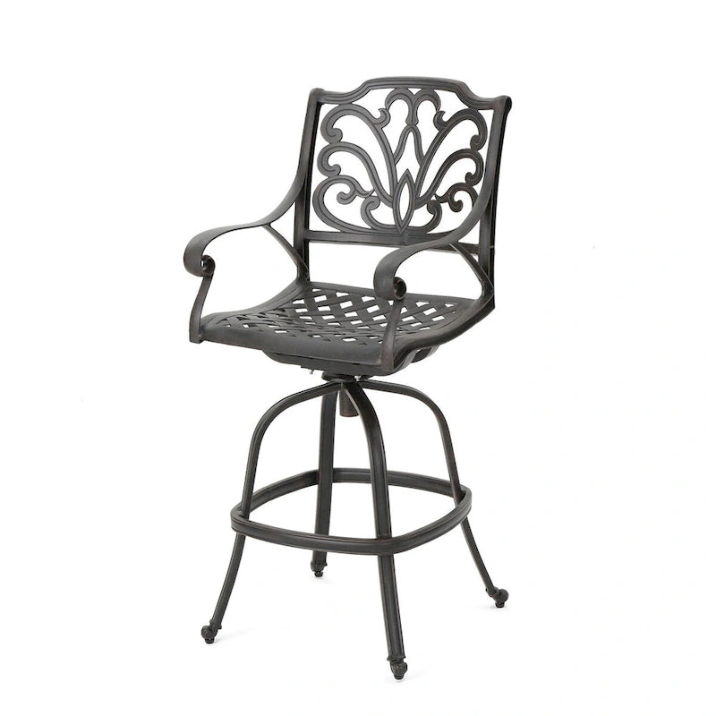 Cast Aluminium Swivel Bar Stool