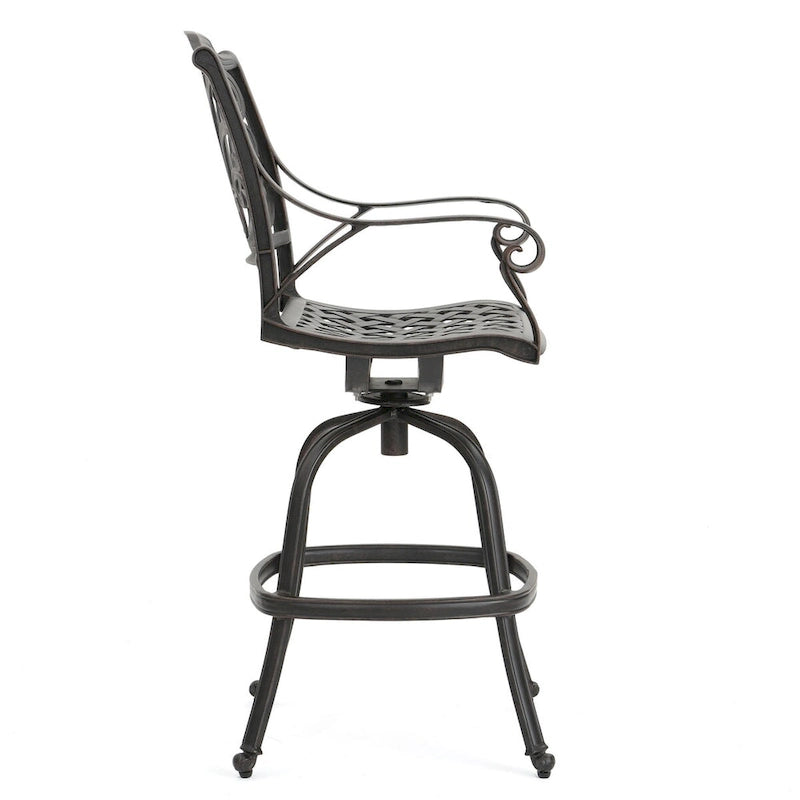 Cast Aluminium Swivel Bar Stool