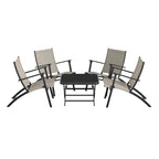 COSCO 5-Piece Outdoor Folding Sling Chat Set