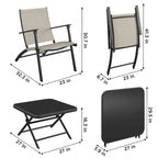 COSCO 5-Piece Outdoor Folding Sling Chat Set