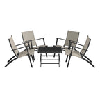 COSCO 5-Piece Outdoor Folding Sling Chat Set