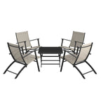 COSCO 5-Piece Outdoor Folding Sling Chat Set
