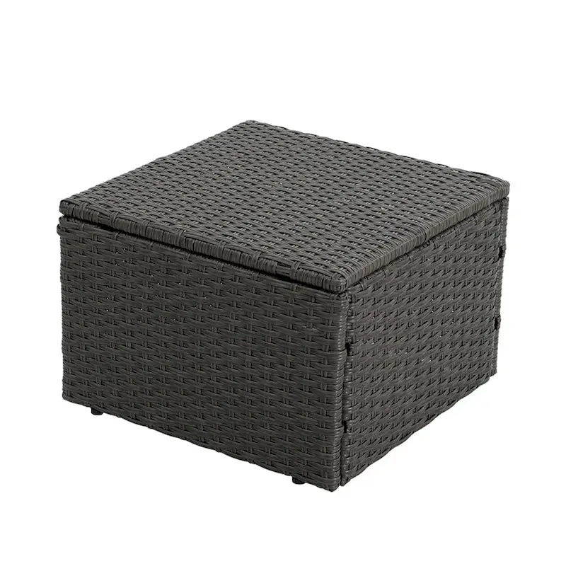 7 PCS Set Wicker Seasonal PE Wicker Sofa with Lounger Sofa
