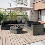 6 PCS Outdoor Patio Furniture Set for 6