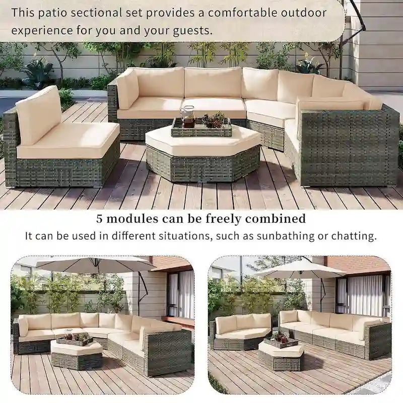 6 PCS Outdoor Patio Furniture Set for 6