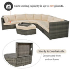 6 PCS Outdoor Patio Furniture Set for 6