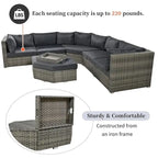 6 PCS Outdoor Patio Furniture Set for 6