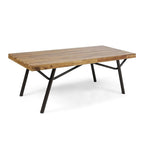 Outdoor Industrial Loveseat with Coffee Table Patio Furniture Set of 2 by Christopher Knight Home