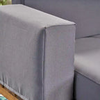 Outdoor Industrial Loveseat with Coffee Table Patio Furniture Set of 2 by Christopher Knight Home