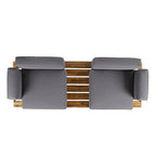 Outdoor Industrial Loveseat with Coffee Table Patio Furniture Set of 2 by Christopher Knight Home