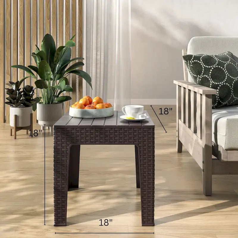 3-Piece Calista Outdoor Bistro Set with Trillia Table, Brown