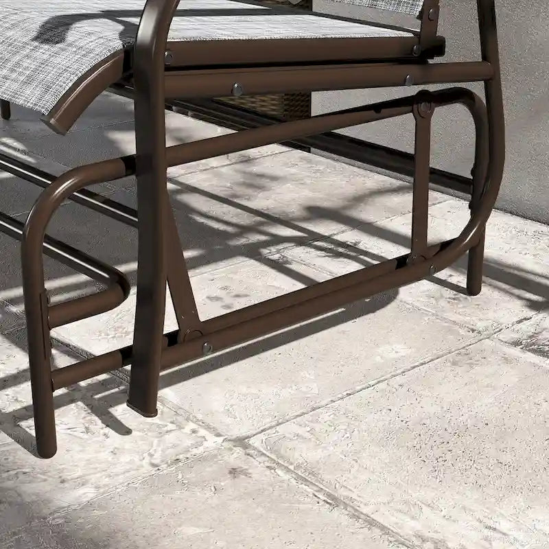 2 Person Outdoor Glider Bench, Patio Swing Glider Chair Loveseat